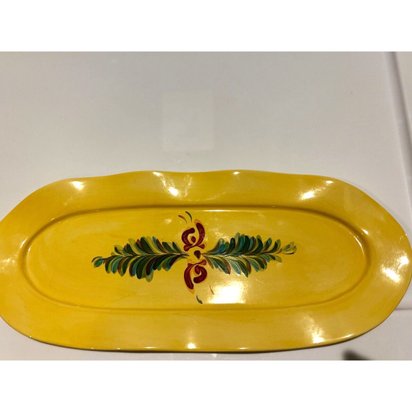 Gail‎ Pittman~Southern Living~15½" Tray~Sienna Garland Yellow Collector piece - Picture 4 of 7